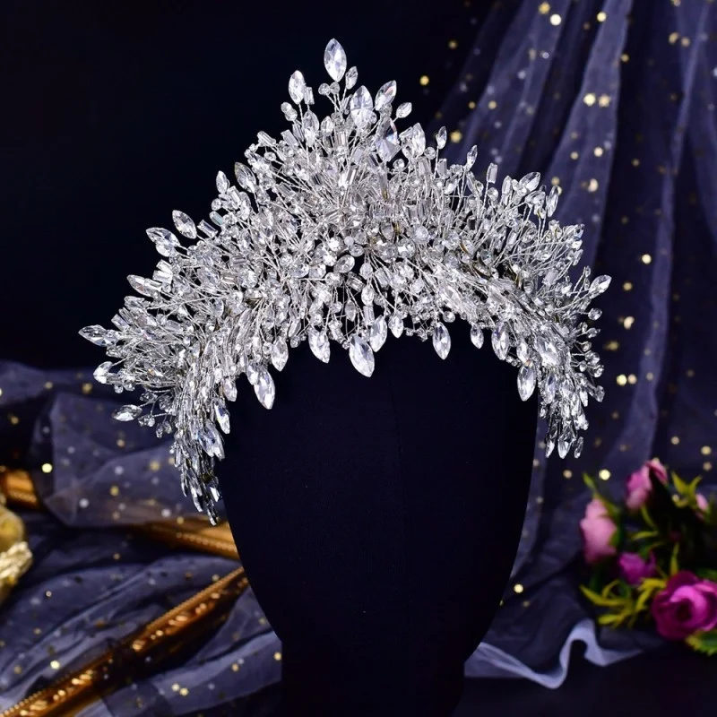 Headpieces Classic Rhinestone Wedding Bridal Tiara  H5 - Image 3