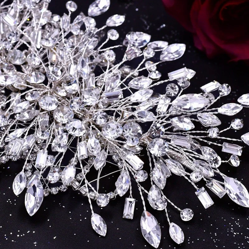Headpieces Classic Rhinestone Wedding Bridal Tiara  H5 - Image 4