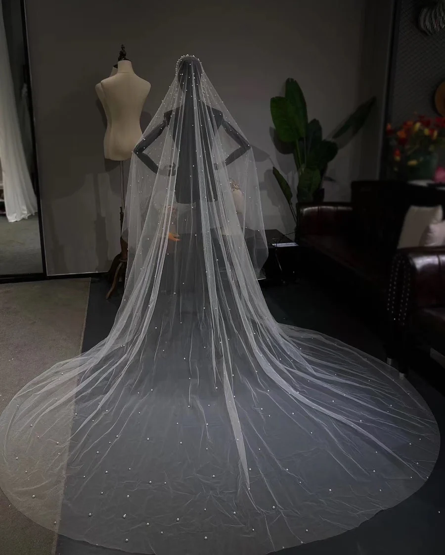 New Design Bridal Veils With Pearls - Image 5
